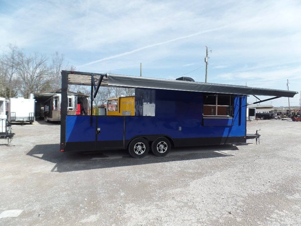 8.5′ x 24′ Concession Cobalt Blue Event Food Trailer — photo 4