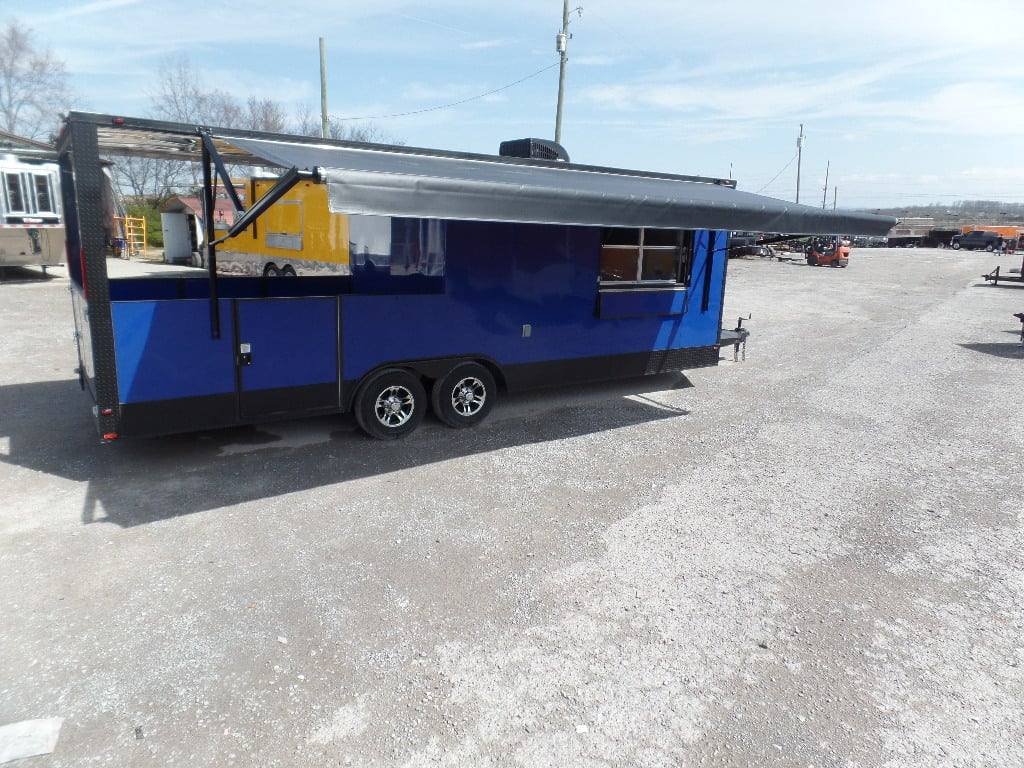 8.5′ x 24′ Concession Cobalt Blue Event Food Trailer — photo 14