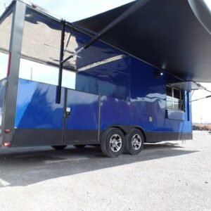 8.5' x 24' Concession Cobalt Blue Event Food Trailer