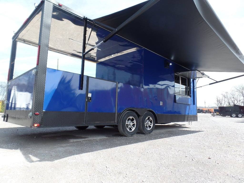 8.5′ x 24′ Concession Cobalt Blue Event Food Trailer