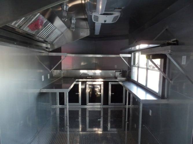 8.5′ x 24′ Concession BBQ Food Trailer Black Event Catering — photo 15