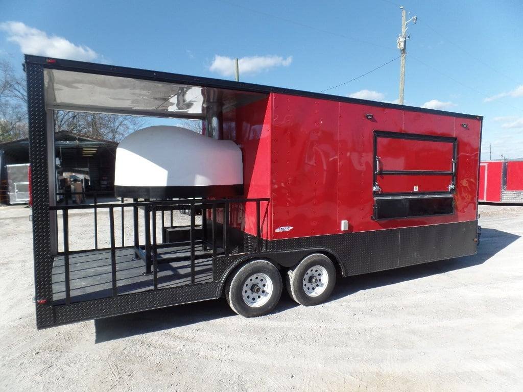 8.5′ x 22′ Red Concession Food Trailer With Appliances — photo 13