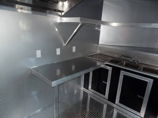 8.5′ x 24′ Concession BBQ Food Trailer Black Event Catering — photo 11