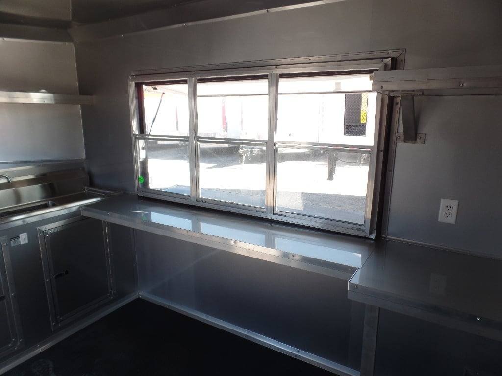 8.5′ x 22′ Red Concession Food Trailer With Appliances — photo 11