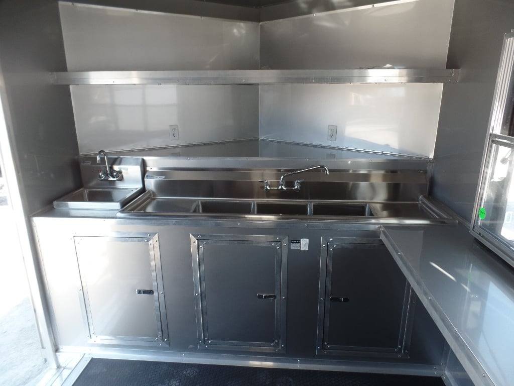 8.5′ x 22′ Red Concession Food Trailer With Appliances — photo 15