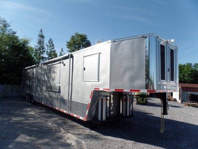 8.5′ x 47′ Concession Food Trailer Silver Frost With Appliances — photo 5