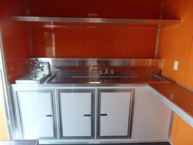 8.5′ x 47′ Concession Food Trailer Silver Frost Event Catering — photo 7