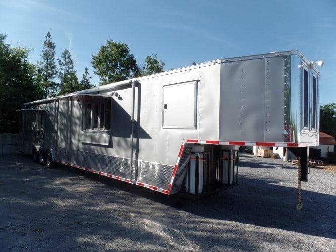 8.5′ x 47′ Concession Food Trailer Silver Frost Event Catering — photo 2