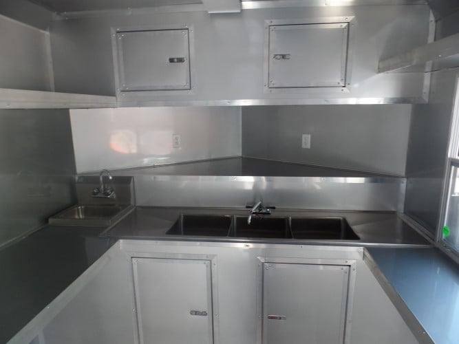 8.5′ x 24′ Concession Trailer Silver Frost BBQ Event Catering — photo 12