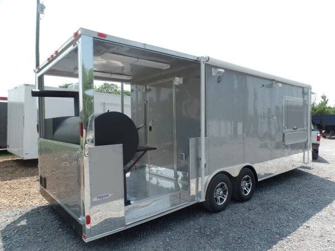 8.5′ x 24′ Concession Trailer Silver Frost BBQ Event Catering — photo 6