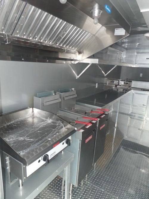 8.5′ x 24′ Concession Trailer Silver Frost BBQ Event Catering — photo 3