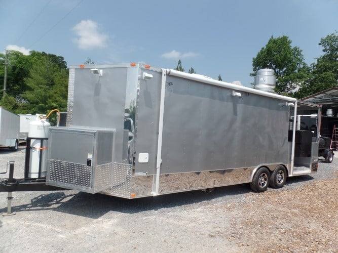 8.5′ x 24′ Concession Trailer Silver Frost BBQ Event Catering — photo 11