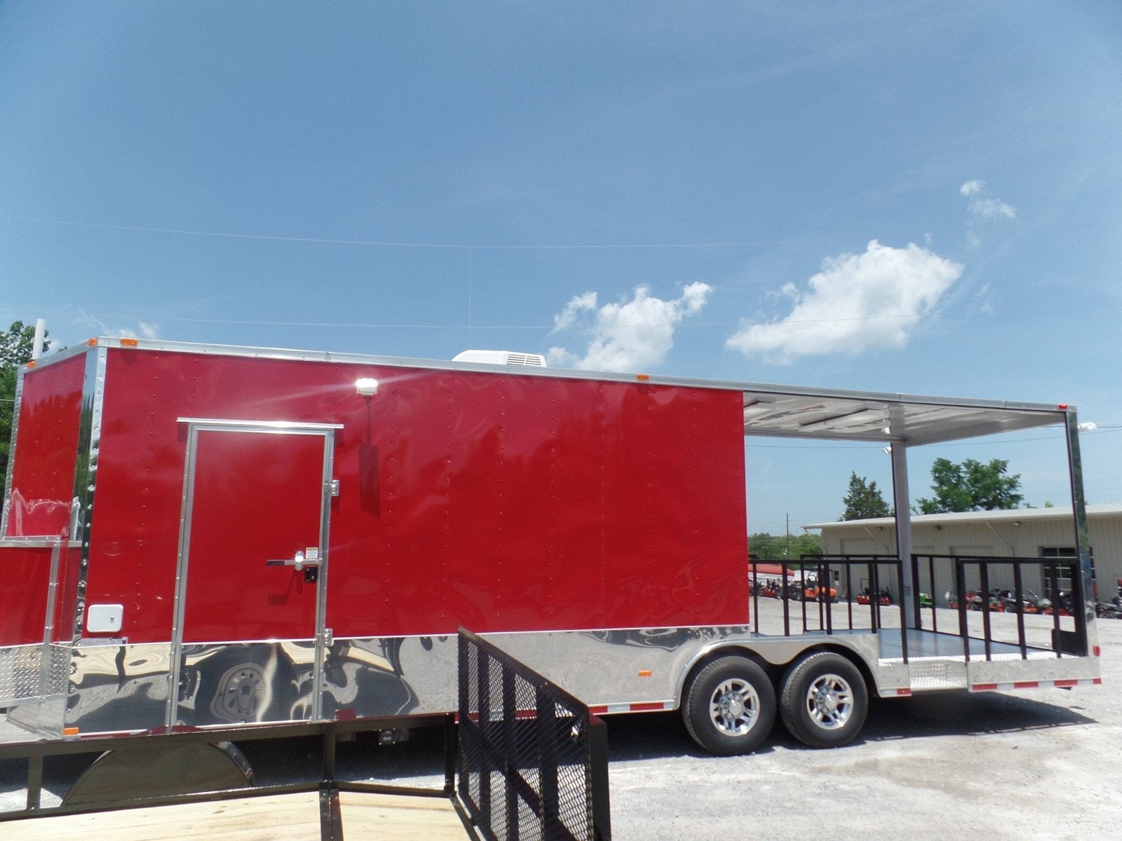 8.5′ x 28′ Concession BBQ Food Trailer Red Event Catering — photo 5