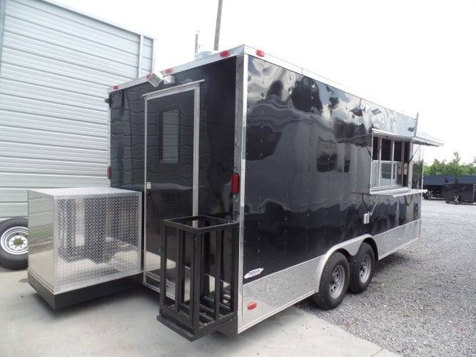 8.5′ x 18′ Concession Food Trailer Black Event Catering — photo 14