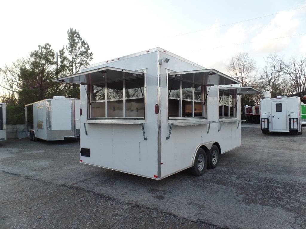 8.5′ x 18′ Concession Food White Catering Event Trailer — photo 10