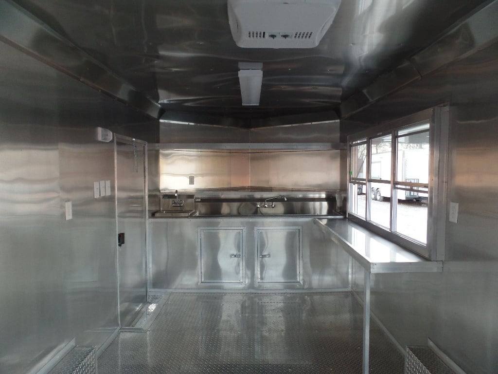 8.5′ x 18′ Concession Food White Catering Event Trailer — photo 12