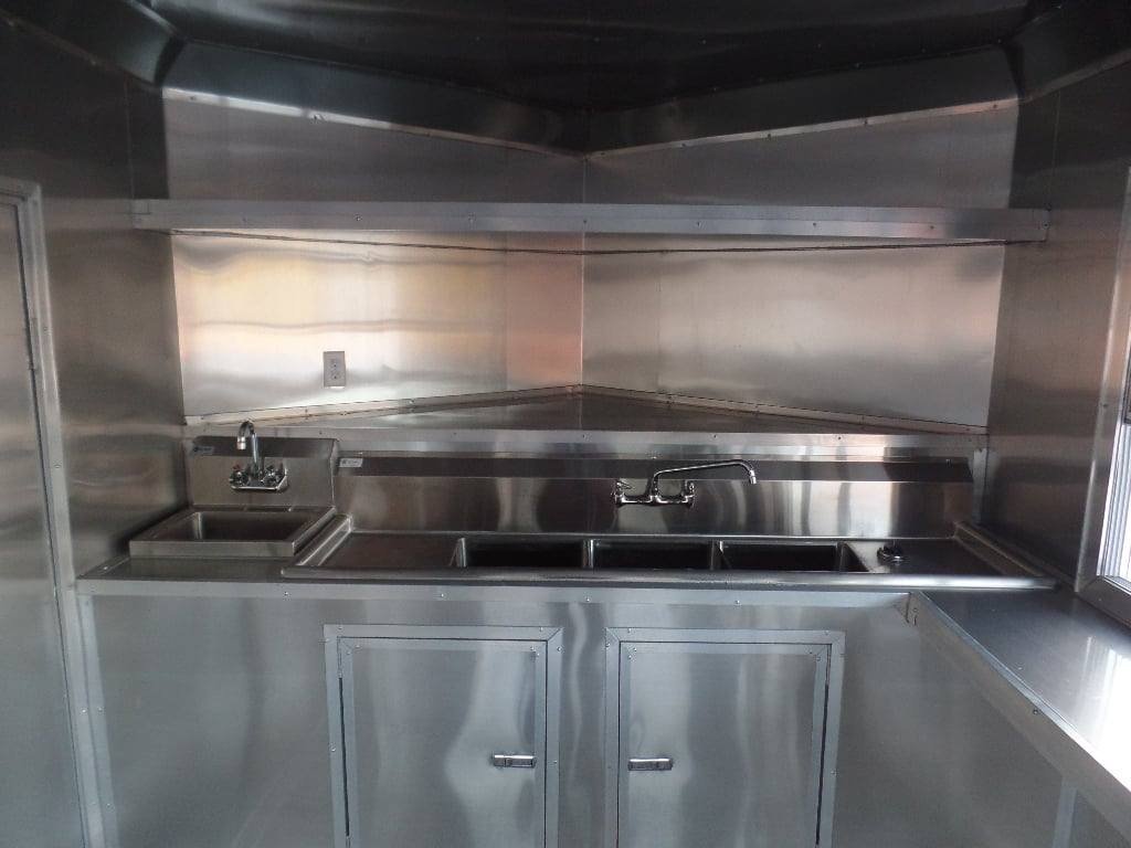 8.5′ x 18′ Concession Food White Catering Event Trailer — photo 14
