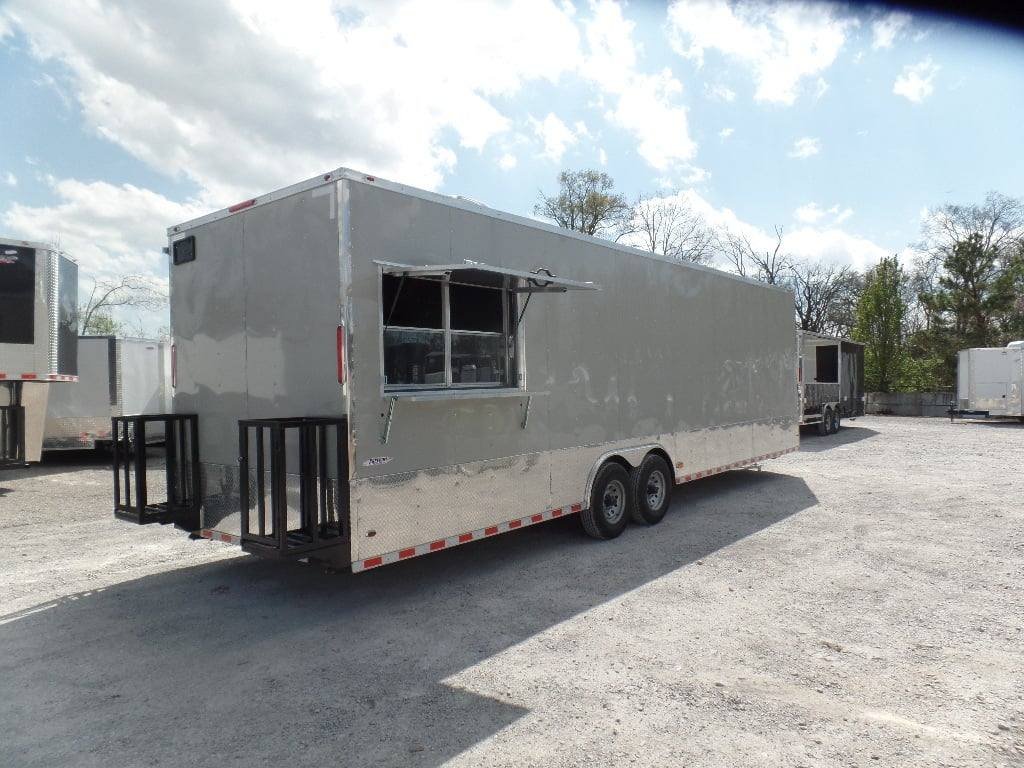 8.5′ x 30′ Dove Grey Concession Food Event Catering Trailer — photo 13