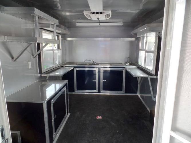 8.5′ x 19′ Concession Yellow BBQ Porch Food Trailer — photo 6