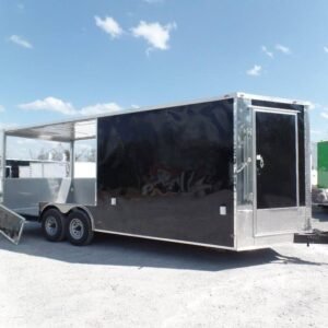 8.5 x 20 BBQ porch trailer with 12-foot smoker porch - view 8