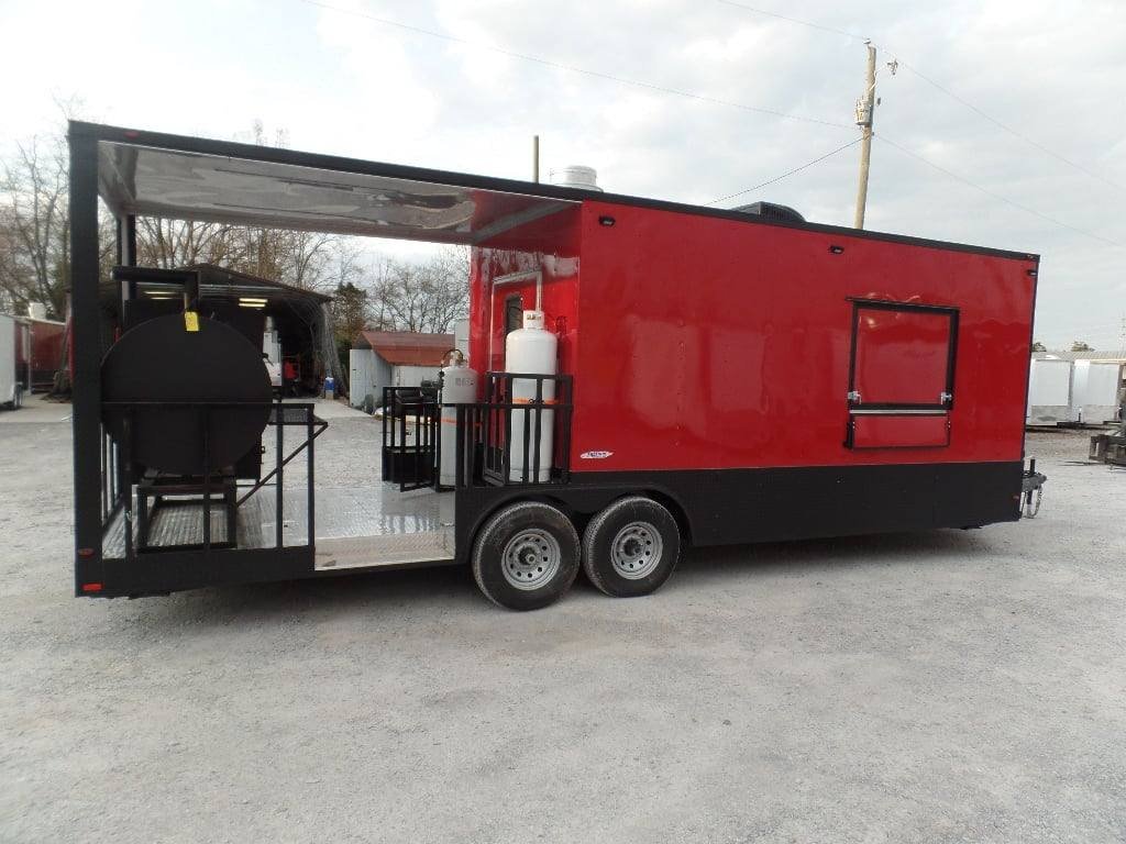 8.5′ x 26′ Red And Black Concession Food Trailer With Appliances — photo 12