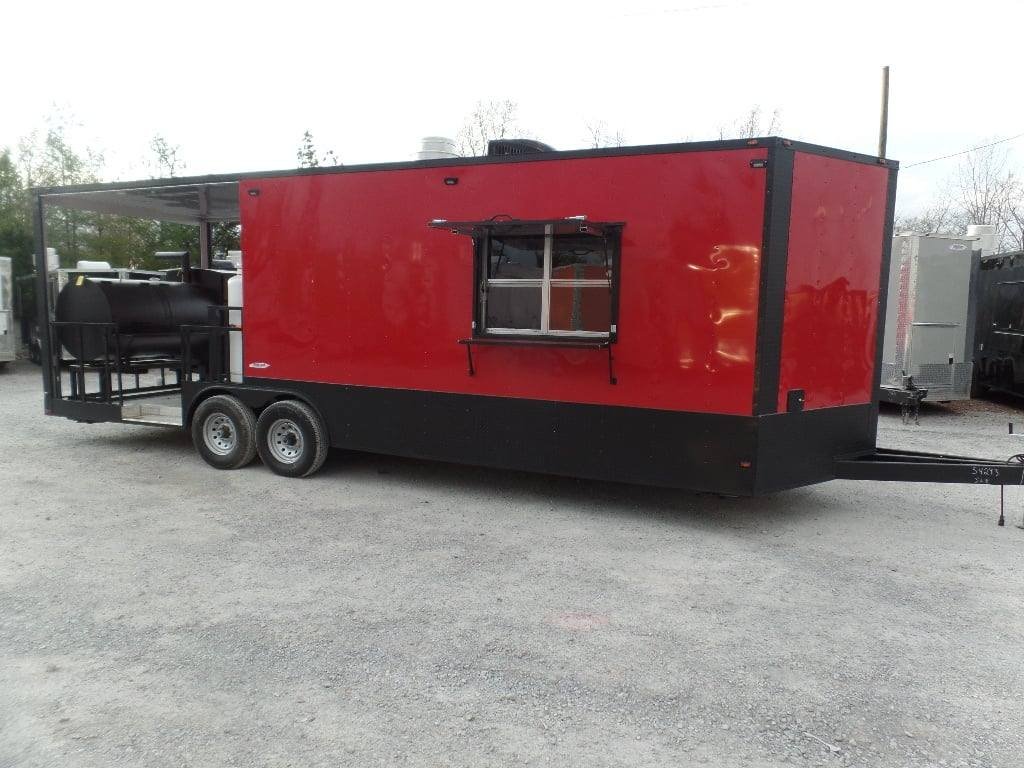8.5′ x 26′ Red And Black Concession Food Trailer With Appliances — photo 7