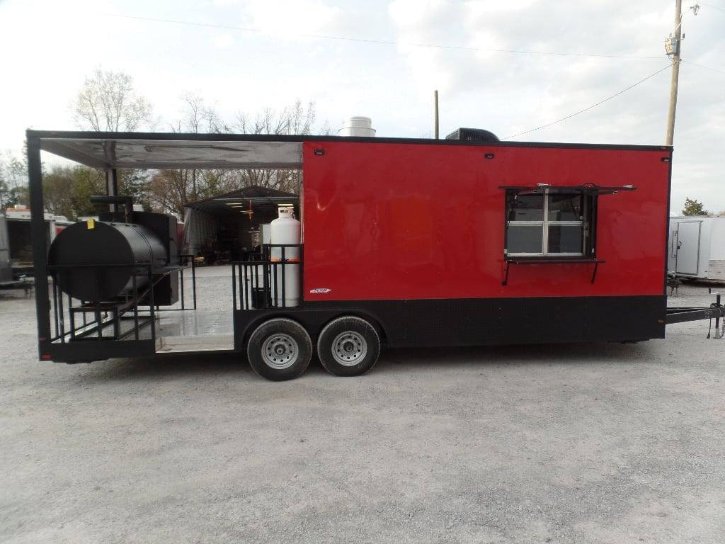 8.5′ x 26′ Red And Black Concession Food Trailer With Appliances — photo 14
