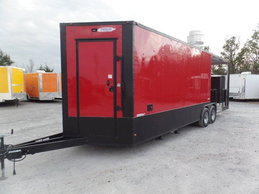8.5′ x 26′ Red And Black Concession Food Trailer With Appliances — photo 8