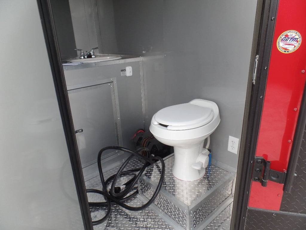8.5′ x 26′ Red And Black Concession Food Trailer With Appliances — photo 6