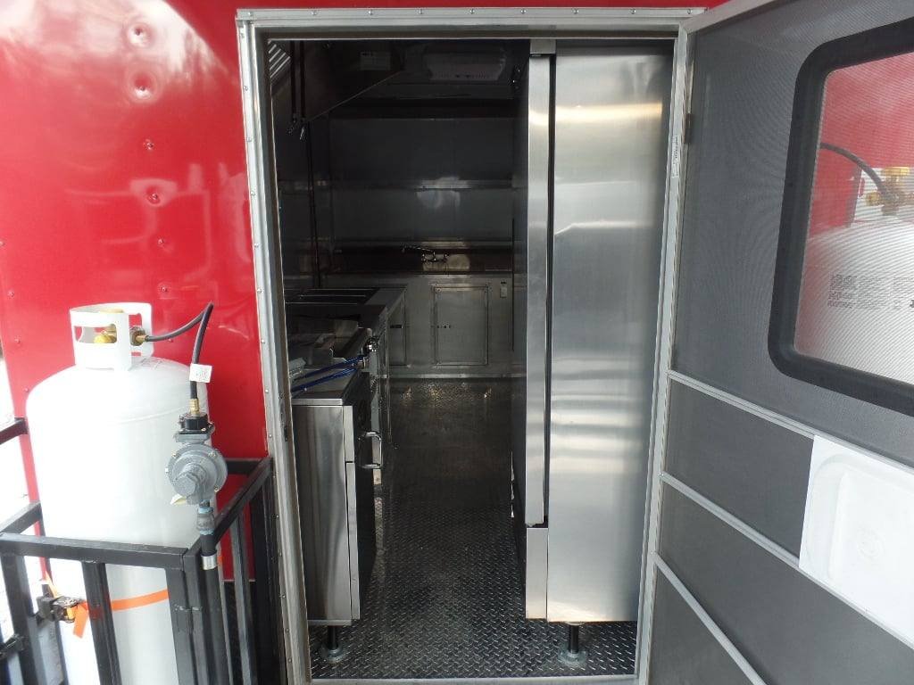 8.5′ x 26′ Red And Black Concession Food Trailer With Appliances — photo 11