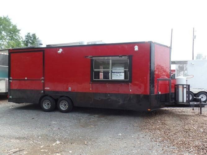 8.5′ x 22′ Concession BBQ Food Red Event Catering Trailer — photo 3