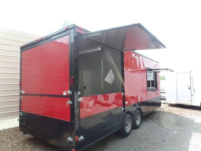 8.5′ x 22′ Concession BBQ Food Red Event Catering Trailer — photo 10