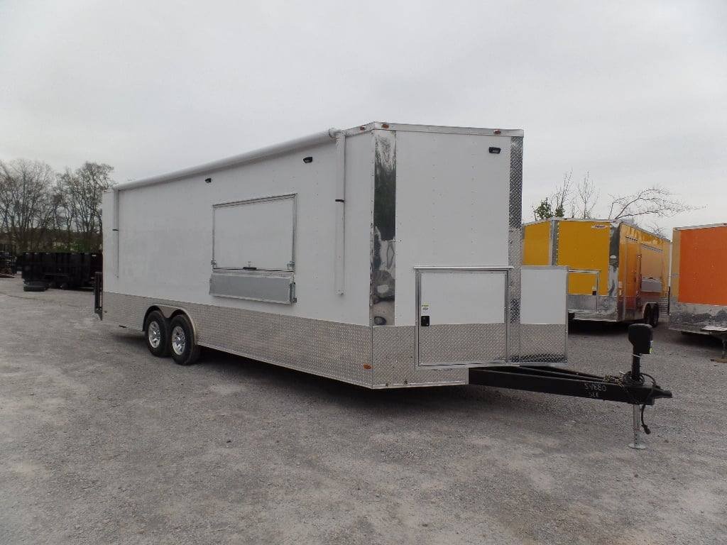 8.5′ x 24′ Concession Food White Catering Event Trailer — photo 7