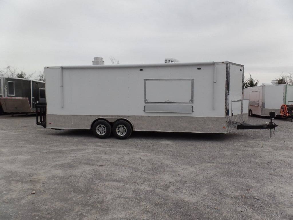 8.5′ x 24′ Concession Food White Catering Event Trailer — photo 13