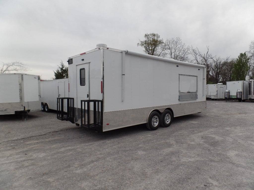 8.5′ x 24′ Concession Food White Catering Event Trailer — photo 6