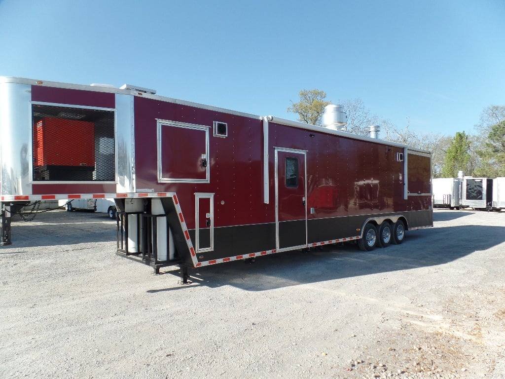 8.5′ x 40′ Gooseneck Concession Pizza Food Trailer With Appliances — photo 4