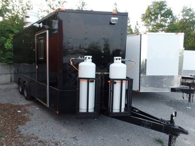 8.5′ x 18′ Black Concession Food Event Catering Trailer — photo 13