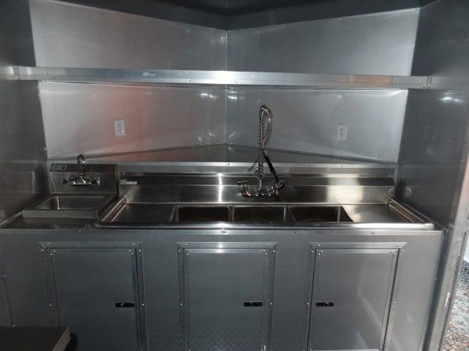 8.5′ x 18′ Black Concession Food Event Catering Trailer — photo 5