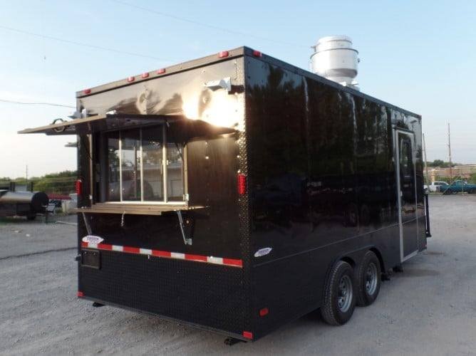 8.5′ x 18′ Black Concession Food Event Catering Trailer — photo 14