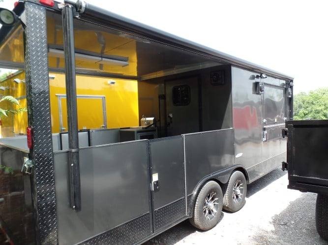 8.5′ x 22′ Charcoal Grey Concession BBQ Food Trailer Event Catering — photo 3