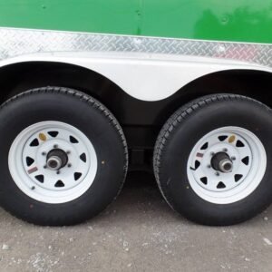 8.5 x 14 lime concession trailer with dual service windows - view 7