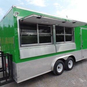8.5 x 14 lime concession trailer with dual service windows - view 10