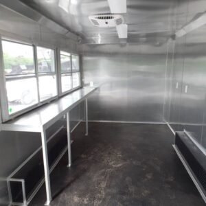 8.5 x 14 lime concession trailer with dual service windows - view 15
