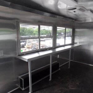 8.5 x 14 lime concession trailer with dual service windows - view 9