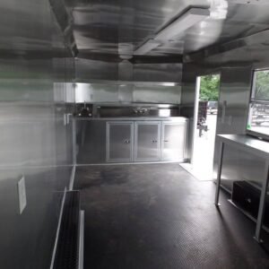 8.5 x 14 lime concession trailer with dual service windows - view 8