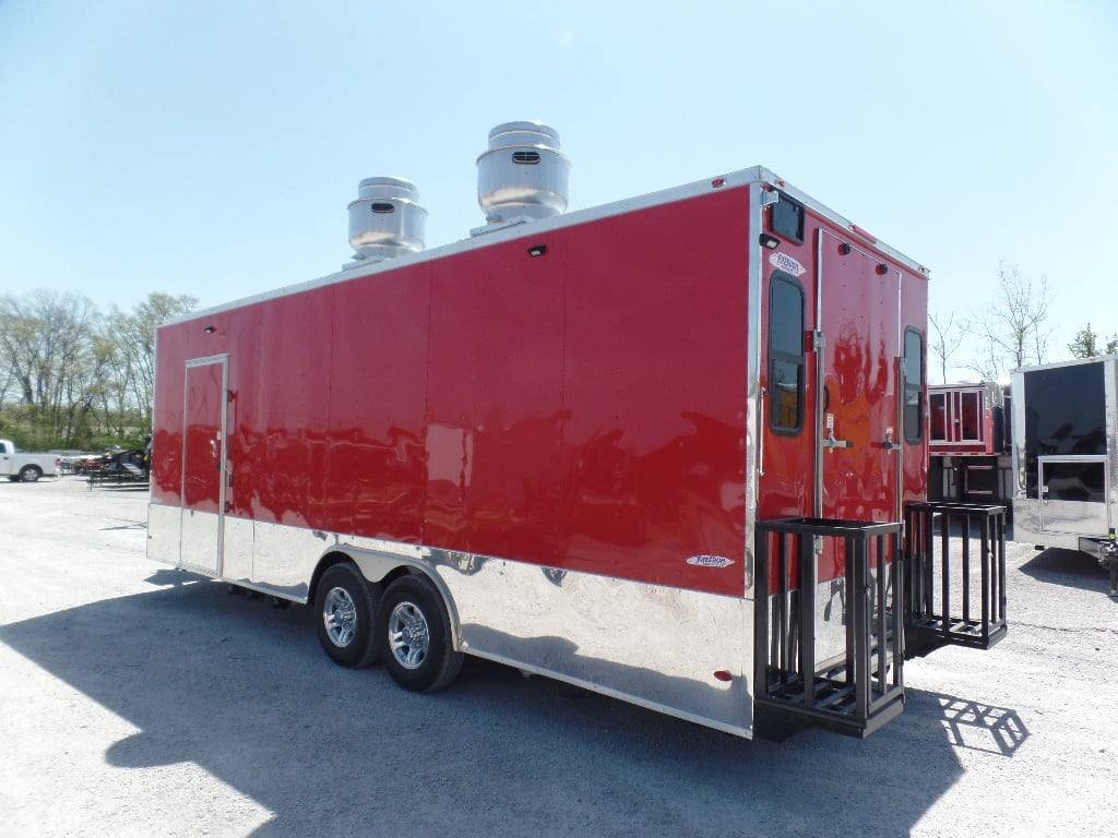 8.5′ x 24′ Red Concession Food Trailer — photo 4