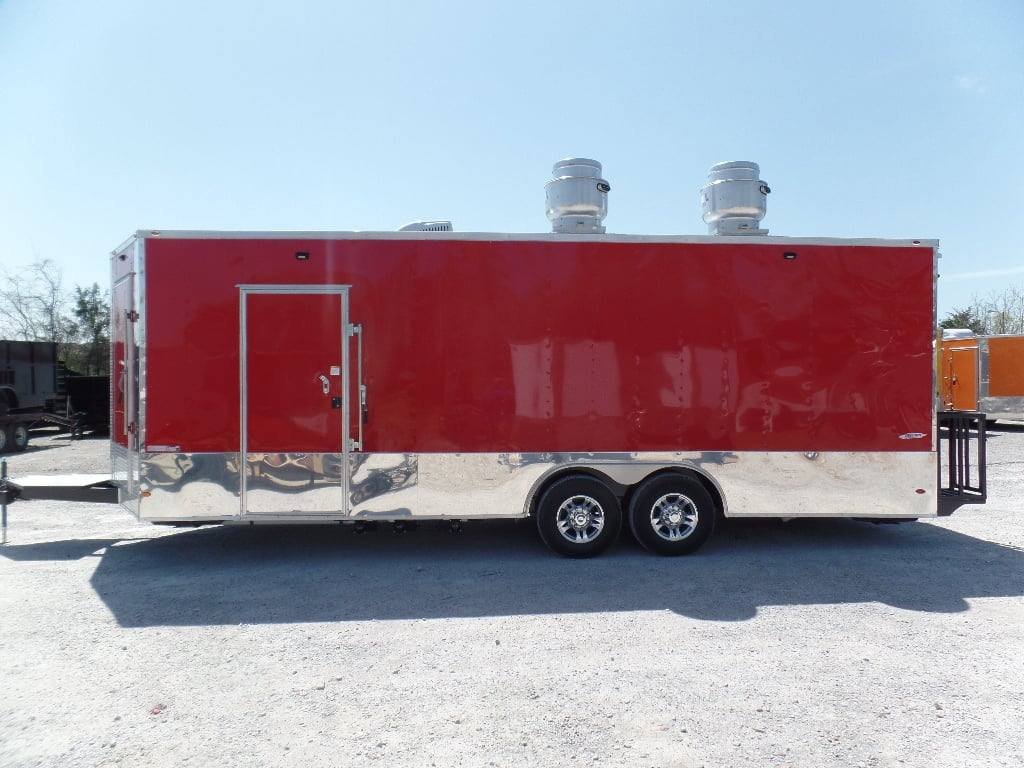 8.5′ x 24′ Red Concession Food Trailer — photo 3