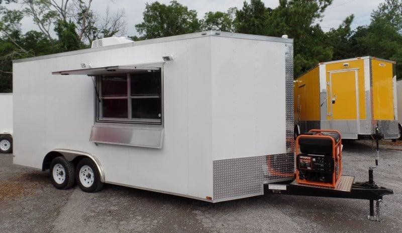 8.5′ x 18′ Concession Food Trailer White Event Catering — photo 13