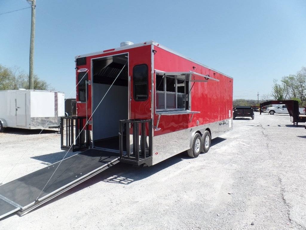 8.5′ x 24′ Red Concession Food Trailer — photo 15