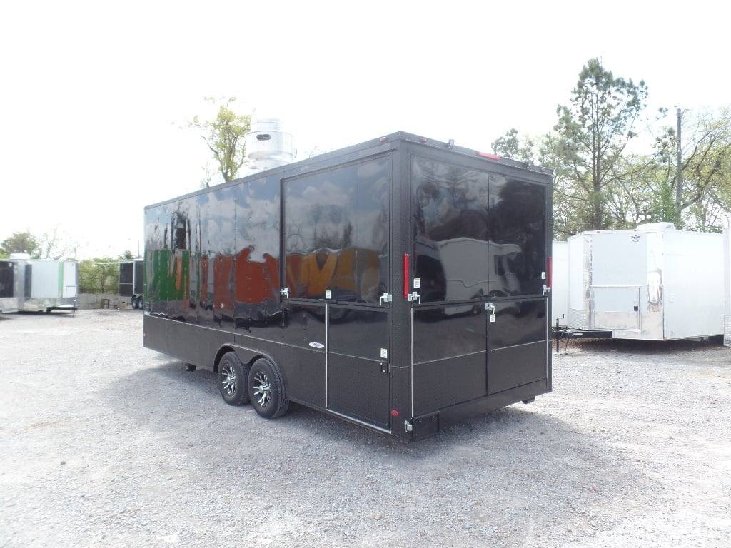 8.5′ x 22′ Black Concession BBQ Food Event Catering Trailer — photo 10